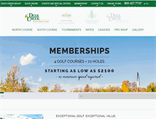 Tablet Screenshot of golfdeercreek.com